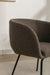 039-Set of 1 Boucle Fabric Dining Chair With Black Metal Legs,Dark Brown - DTYStore