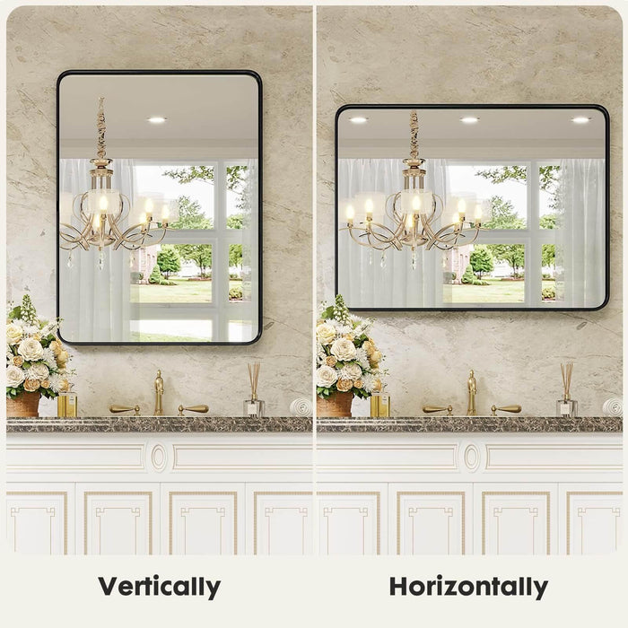 Bathroom Mirror Vanity Mirror for Wall,Aluminum Alloy Framed Wall Mirror Farmhouse,40"Ã—30" - DTYStore