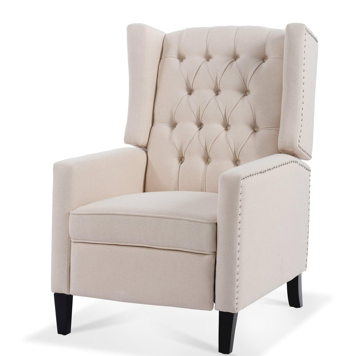 Manual Wing Chair Recliner - 27.16" Wide Comfort and Style for Your Living Space