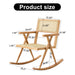 Solid Wood+Imitation Rattan Rocking Chair allows you to relax quietly indoors and outdoors, enhancing your sense of relaxation, suitable for balconies, gardens, and camping sites