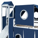 Twin Size Loft Bed with Tent and Tower - Blue - DTYStore