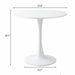 White Round Table, Modern Dining Table, MDF Top and Steel B0ase Tulip Round Kitchen Table, Mid Century Coffee Table for Living Room 24 Inch. - DTYStore