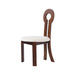 Vintage Rubber Solid Wood Dining Chair, Sheep Plush Dining Chair, Armless Dining Chair, Suitable For Small Home Dressing Room Model Room, Natural(Set Of 2) - DTYStore