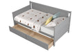 Daybed with two drawers, Twin size Sofa Bed,Storage Drawers for Bedroom,Living Room ,Grey