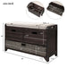 Storage Bench with Removable Basket and 2 Drawers, Fully Assembled Shoe Bench