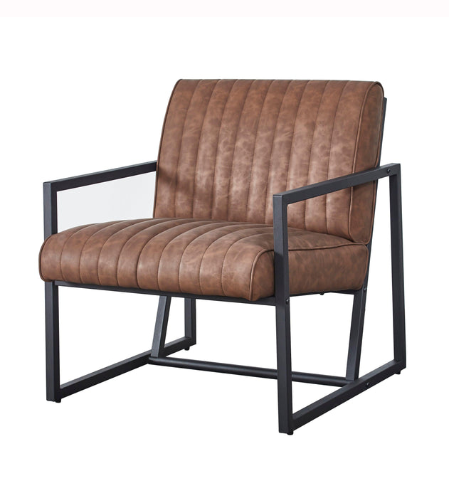 Modern Design High Quality PU(BROWN)+ steel armchair，for Kitchen, Dining, Bedroom, Living Room