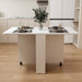 Fully unfolded 51.18 inches white foldable table, suitable for small family table or display table convenient, home simple long table, simple and lightweight - DTYStore
