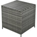 Outdoor 6-Piece All Weather PE Rattan Sofa Set, Garden Patio Wicker Sectional Furniture Set with Adjustable Seat, Storage Box, Removable Covers and Tempered Glass Top Table,Grey - DTYStore