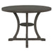 5-Piece Round Dining Table and Chair Set with Special-shaped Legs and Hollow Chair Back