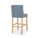 Vienna Contemporary Fabric Tufted Wingback 31 Inch Counter Stools, Set of 2, Light Blue and Natural - DTYStore