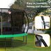 14FT Trampoline with Enclosure - Recreational Trampolines with Ladder and AntiRust Coating, ASTM Approval Outdoor Trampoline for Kids - DTYStore