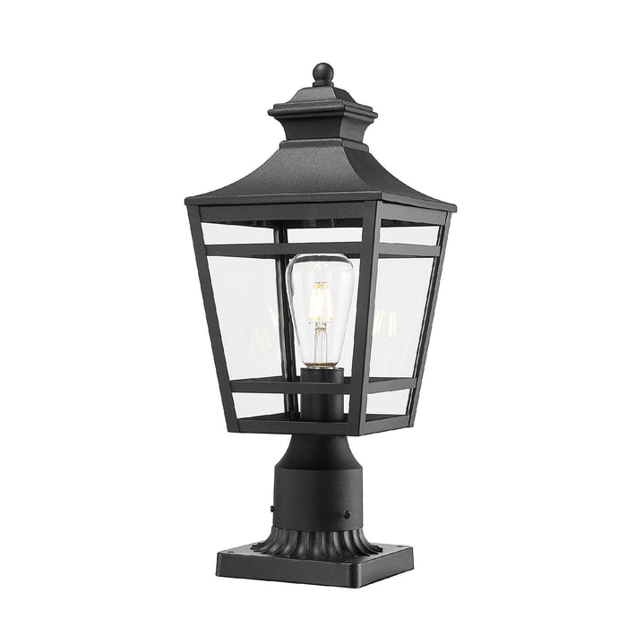 Large Outdoor Post Lights Lamp Post Light Fixture, 18.1inch Waterproof Aluminum Post Lamp with Clear Glass, Fence Post Deck Lighting for Garden, Patio, Pathway (2 pack) - DTYStore
