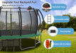 15FT Trampoline with Basketball Hoop - Recreational Trampolines with Ladder ,Shoe Bag and Galvanized Anti-Rust Coating - DTYStore