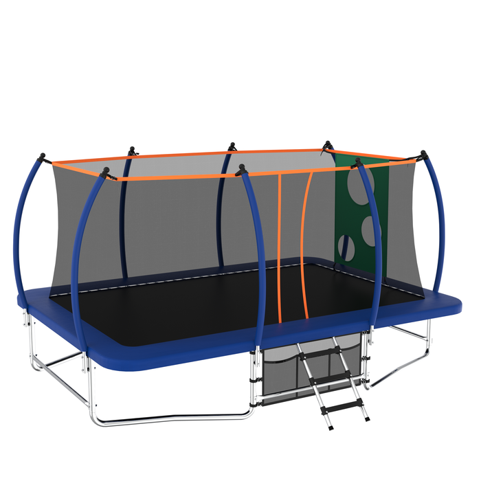 10X16FT Outdoor Square Trampolines for Kids Adults Long Rectangular Tumbling Trampoline - DTYStore