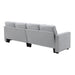 Modern Linen Fabric Sofa with Armrest Pockets and Pillows, Minimalist Style Couch