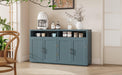 4-door Classic Sideboard with Open Storage and Adjustable Shelves for Kitchens, Living Rooms