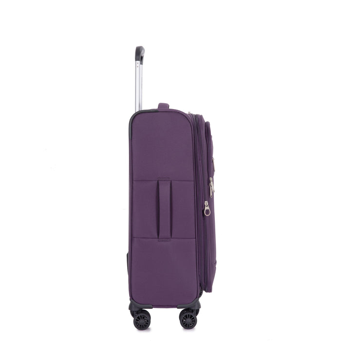 3-Piece Set Softshell Suitcase Spinner Wheels Terylene Polyester Luggage Sets Carry On