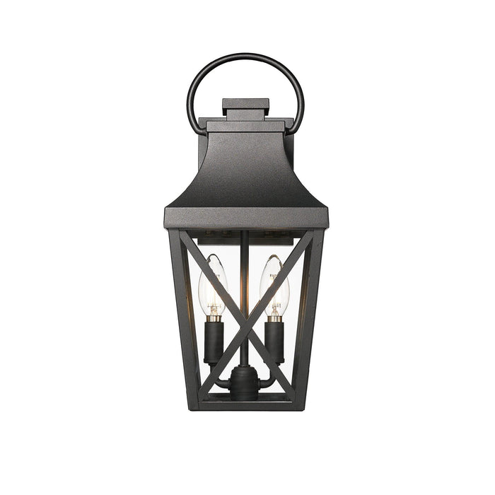 Outdoor Wall Lights, Porch Lights, Waterproof Outdoor Wall Sconce, Exterior Light Fixture Matte Black with Clear Glass Shade for Garage Patio Front Door Balcony (1 pack) - DTYStore