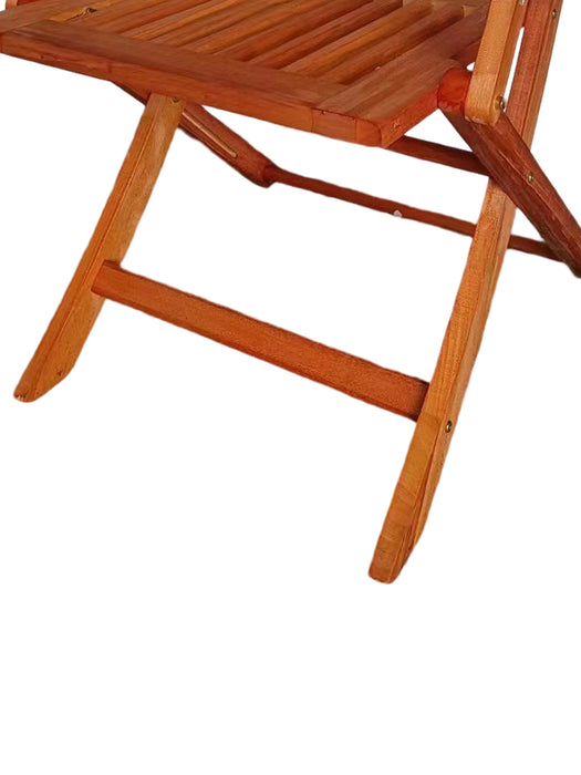 Foldable Patio Dining Set, 4 Folding Chairs, Indoor and outdoor universal, Teak - DTYStore
