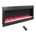 44 inch in wall recessed electric fireplace with remote and multi color flame & emberbed, LED light heater - DTYStore