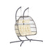 2 Person Outdoor Rattan Hanging Chair Patio Wicker Egg Chair - DTYStore