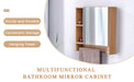 Bathroom Mirror Cabinet Wall Mounted,Medicine Cabinet,Over The Toilet Storage Cabinet with Shelves and Towel Rack - DTYStore