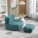 Fluffy bean bag chair, comfortable bean bag for adults and children, super soft lazy sofa chair with memory foam and ottoman, indoor modern focus bean bag chair for living room, bedroom, apartment - DTYStore