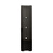 Black side cabinet with aluminum strip lamp,With large storage space