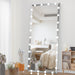 Hollywood Full Length Mirror with Lights Oversized Full Body Vanity Mirror with 3 Color Modes Lighted Large Standing Floor Mirror for Dressing Room Bedroom Hotel Touch Control,Silver,72X32 Inch