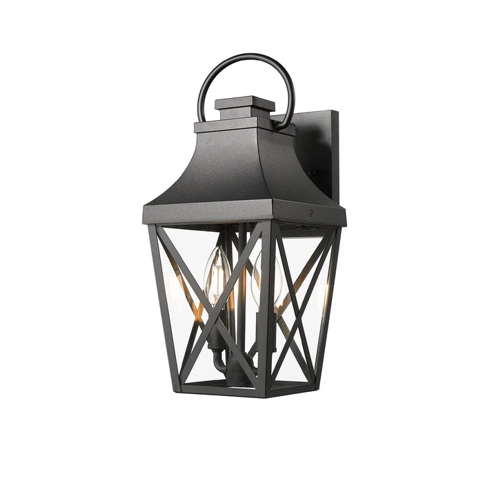 Outdoor Wall Lights, Porch Lights, Waterproof Outdoor Wall Sconce, Exterior Light Fixture Matte Black with Clear Glass Shade for Garage Patio Front Door Balcony (1 pack) - DTYStore