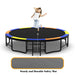 16FT Trampoline with EnclosureRecreational Trampolines with Ladder and AntiRust Coating, ASTM Approval Outdoor Trampoline for Kids - DTYStore