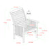 Modern Chevron Patio Chairs, Set of 2 - White Wash - DTYStore