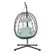 Egg Chair with Stand Indoor Outdoor Swing Chair Patio Wicker Hanging Egg Chair Hanging Basket Chair with Stand for Bedroom Living Room Balcony - DTYStore