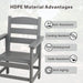 5 Piece HDPE Patio Outdoor Furniture Set for 4, Dining Table and Chairs,51'' Outdoor Dining Table , Outdoor Dining Set for Garden, Backyard, Lawn, and Poolside(grey) - DTYStore