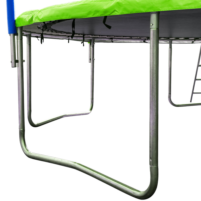 16FT Trampoline for Adults & Kids with Basketball Hoop, Outdoor Trampolines w/Ladder and Safety Enclosure Net for Kids and Adults - DTYStore