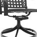 7-Piece All-Weather Cast Aluminum Dining Set, Include 2 Swivel Chairs,4 Dining Chairs and Rectangular Table With Black Frame - DTYStore