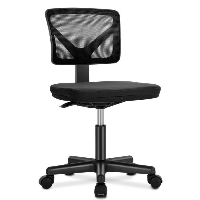 Armless Desk Chair Small Home Office Chair with Lumbar Support - DTYStore