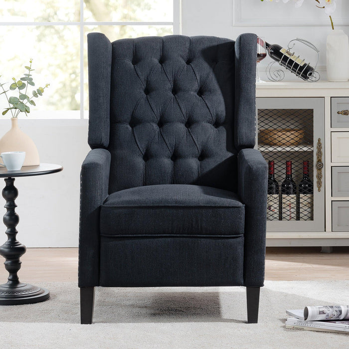 Manual Wing Chair Recliner - 27.16" Wide Comfort and Style for Your Living Space