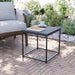 DTY Signature Hugo Steel Frame Side Table with Granite Top