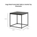 DTY Signature Hugo Steel Frame Side Table with Granite Top