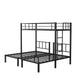 Twin over Twin & Twin Bunk Beds for 3, Twin XL over Twin & Twin Bunk Bed Metal Triple Bunk Bed, Black