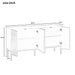 U_Style Elegant Sideboard Featuring Curved Bottom Doors with Arched Groove Design in a Stylish Four-Door Layout,Suitable for Living Rooms,Entrance and Study - DTYStore