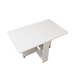 Fully unfolded 51.18 inches white foldable table, suitable for small family table or display table convenient, home simple long table, simple and lightweight - DTYStore