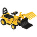 Kids Excavator Ride-on Pulling Cart with Sound Effects, Kids Digger Sit n Scoot Ride-on Toy for Toddler or Preschool Age with Under-Seat Storage, Treaded Wheels