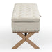 35 Inch Storage Ottoman Bench with Button-Tufted Design and Linen Storage