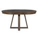 5-Piece Retro Functional Dining Set, Round Table with 16"W Leaf and 4 Upholstered Chairs