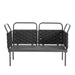 TOPMAX 5-Piece Modern Patio Sectional Sofa Set Outdoor Woven Rope Furniture Set with Glass Table and Cushions, Black+Gray