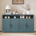 4-door Classic Sideboard with Open Storage and Adjustable Shelves for Kitchens, Living Rooms