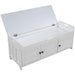 Storage Bench with 3 Shutter-shaped Doors, Removable Cushion and Hidden Storage Space