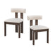 Wooden Dining Chairs Set of 2, Modern Boucle Upholstered Kitchen Side Chairs,Mid Century Modern Kitchen Chairs with Open Back Farmhouse Wooden Side Chairs for Dining Room,Living Room,Restaurant - DTYStore